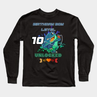 Birthday Boy Level 10 Unlocked Long Sleeve T-Shirt